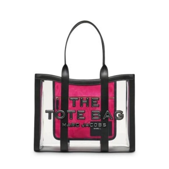 MJ-42. Marc Jacobs The Clear Large Tote Bag Black - Picture 1 of 1